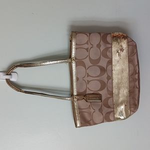 Gold sequin Coach purse